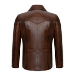 Kobe Leather Jacket // Chestnut (L)