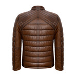 Adrian Leather Jacket // Chestnut (L)