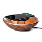 Wireless Charging Bowl // Faux Wood Grain Finish