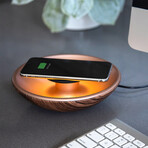 Wireless Charging Bowl // Faux Wood Grain Finish