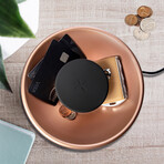 Wireless Charging Bowl // Faux Wood Grain Finish