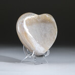 Genuine Crystal Clustered Heart + Acrylic Display Stand v.4