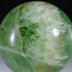 Genuine Polished Green Fluorite Sphere + Acrylic Display Stand