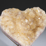 Genuine Citrine Clustered Heart + Acrylic Display Stand