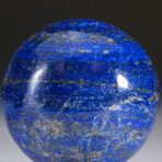 Genuine Polished Lapis Lazuli Sphere + Acrylic Display Stand (v.1)