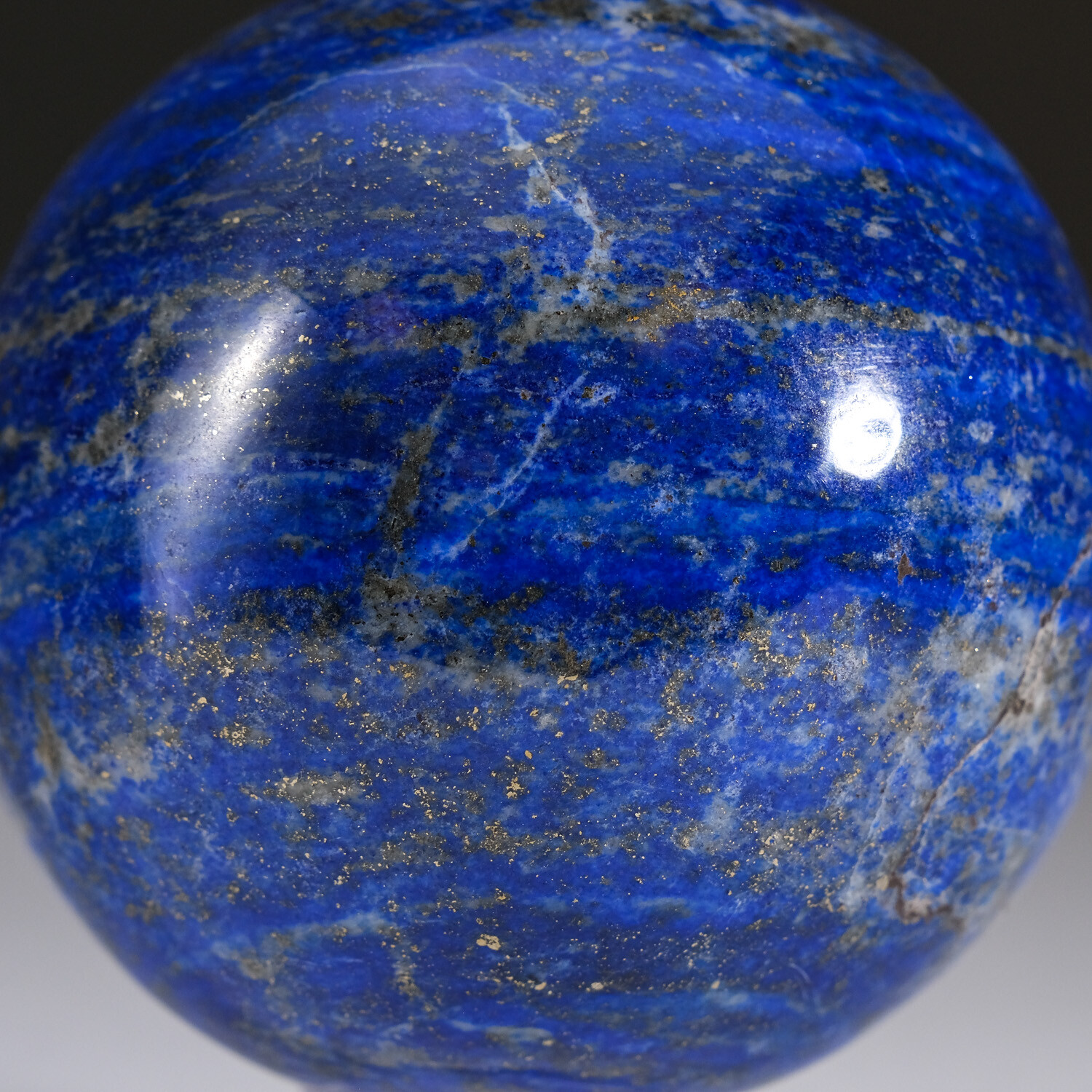 Genuine Polished Lapis Lazuli Sphere Acrylic Display Stand V1