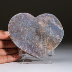 Genuine Crystal Clustered Heart + Acrylic Display Stand v.1