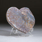 Genuine Crystal Clustered Heart + Acrylic Display Stand v.1