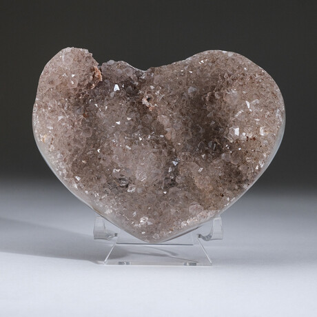 Genuine Crystal Clustered Heart + Acrylic Display Stand v.1