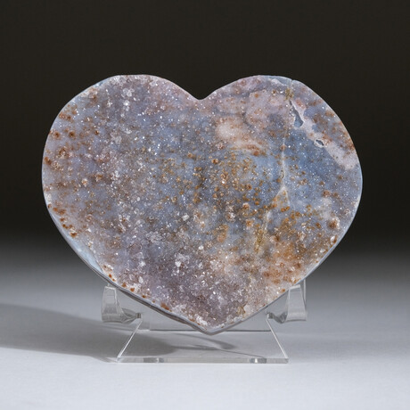 Genuine Crystal Clustered Heart + Acrylic Display Stand v.1