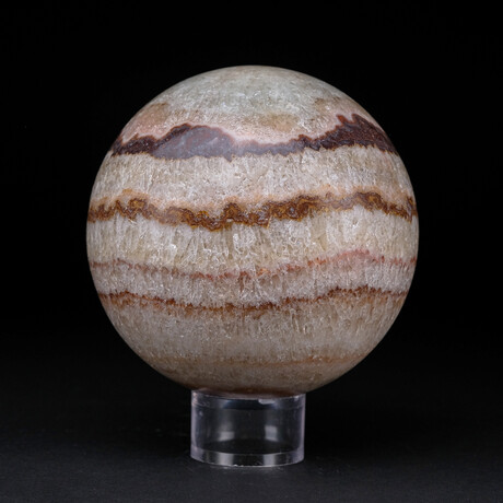 Genuine Polished Top Quality Rainbow Banded Onyx Sphere with acrylic display stand