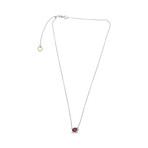 Genuine Ruby + White Diamond Necklace V3