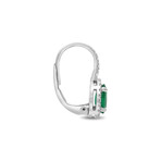 Genuine Emerald + White Diamond Earrings V2