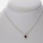 Genuine Ruby + White Diamond Necklace V2