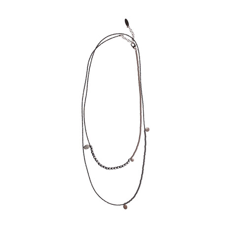 Brunello Cucinelli // Women's Mixed Metal Stone Necklace // Multicolor