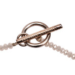 Brunello Cucinelli // Women's Vetro Natural Stone Necklace // Rose