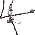 Brunello Cucinelli // Women's Natural Stone Bracelet // Gold Tone