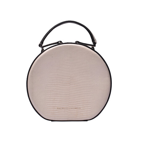 Brunello Cucinelli // Women's Genuine Pyton Skin Handbag // Ivory + Off White