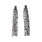 Brunello Cucinelli // Women's Natural Stone Earrings // Silver Tone