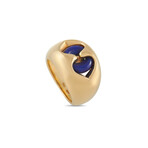 Bulgari // 18K Yellow Gold Lapis Ring // Ring Size: 6 // Estate