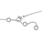 Bulgari // 18K White Gold Diamond Pendant Necklace // 17" // Estate