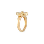 Van Cleef & Arpels // Alhambra 18K Yellow Gold Diamond + Mother of Pearl Ring // Ring Size: 4.25 // Estate