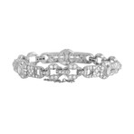 LB Exclusive // Antique Platinum + Diamond Bracelet // 7" // Estate