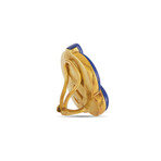 Tiffany & Co. // 18K Yellow Gold Lapis Twist Earrings // Estate