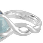 Chanel // Camilia 18K White Gold Aquamarine + Sapphire Ring // Ring Size: 6.75 // Estate