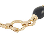 Chanel // 18K Yellow Gold Onyx Necklace // 19" // Estate