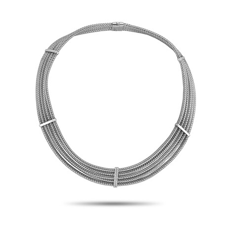 Roberto Coin // Primavera 18K White Gold Diamond Necklace // 17" // Estate