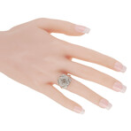 Le Vian // 18K White Gold White + Brown Diamond Ring // Ring Size: 6.75 // Estate