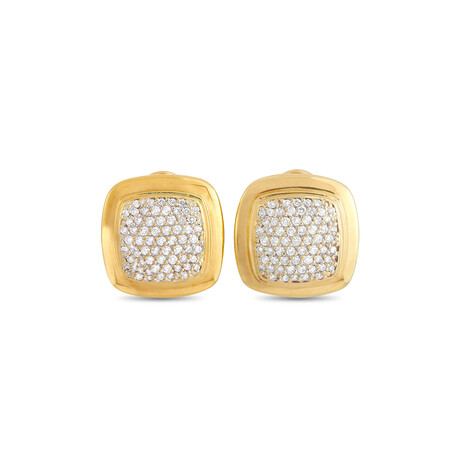 David Yurman // Albion 18K Yellow Gold Diamond Earrings // Estate