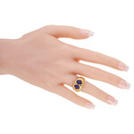 Bulgari // 18K Yellow Gold Lapis Ring // Ring Size: 6 // Estate