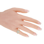 Van Cleef & Arpels // Alhambra 18K Yellow Gold Diamond + Mother of Pearl Ring // Ring Size: 4.25 // Estate