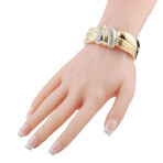 LB Exclusive // 18K Yellow Gold Diamond Bangle Bracelet // 6.3" // Estate