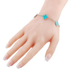 Van Cleef & Arpels // Alhambra 18K White Gold Turquoise Bracelet // 7" // Estate