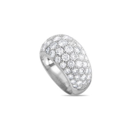 Cartier // 18K White Gold Diamond Dome Ring // Ring Size: 5.5 // Estate