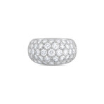 Cartier // 18K White Gold Diamond Dome Ring // Ring Size: 5.5 // Estate