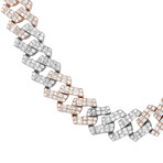 LB Exclusive // 14K Rose Gold + 14K White Gold Diamond Necklace // 20" // New