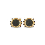 Elizabeth Gage // 18k Yellow Gold Constantine Roman Ancient Coin Clip-On Earrings // Estate