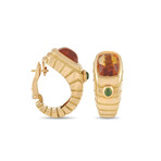 Van Cleef & Arpels // 18K Yellow Gold Citrine + Peridot Earrings // Estate