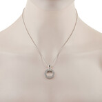 Bulgari // 18K White Gold Diamond Pendant Necklace // 17" // Estate