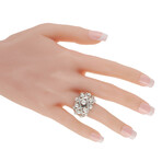 Chanel // Matelasse Baroque 18K White Gold Diamond + Pearl Ring // Ring Size: 5.25 // Estate