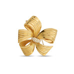 Van Cleef & Arpels // Vintage 18K Yellow Gold Diamond Brooch // Estate