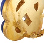 Tiffany & Co. // 18K Yellow Gold Lapis Twist Earrings // Estate