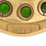 Kieselstein-Cord // 18K Yellow Gold Tourmaline + Amethyst Open Bangle Bracelet // 6.3" // Estate