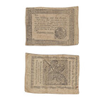 Pennsylvania Colonial Currency Collection // Revolutionary War Era // 6 Different Denominations // Deluxe Collector's Pouch