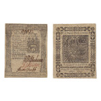 Pennsylvania Colonial Currency Collection // Revolutionary War Era // 6 Different Denominations // Deluxe Collector's Pouch