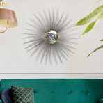 Starburst // Hand Painted Etched Metal Wall Sculpture